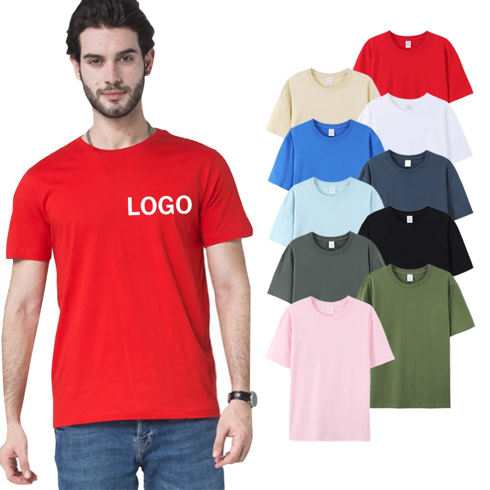 Wholesale Clothes 180 Grams 100% Cotton Custom Logo Summer Plain Graphic Plus Size Men T-shirts