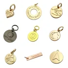 Pendant Zinc Alloy Charm Custom Embossed Brand Logo Jewelry Hang Tags For Pendant Necklace