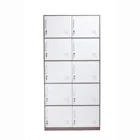 School Cabinet YUANJU 10 Door Modern Design Office School Gym Locker Storage Cabinet New Design Steel Metal Locker