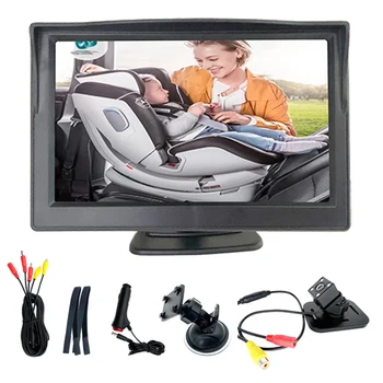 Factory direct 5 "AV desktop display Rear seat baby monitor AHD HD with camera cigarette lighter