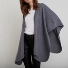 Knitted Cape 70%Wool 30%Cashmere Knitted Cape For Women