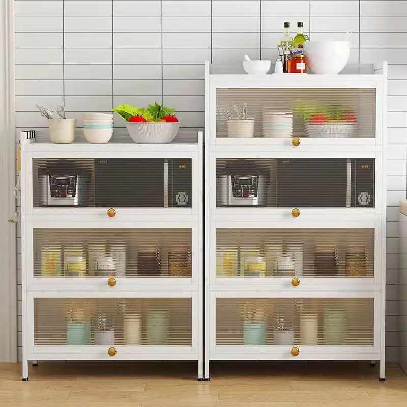 Large Living Room With Door Kitchen Shelf For Storing Multifunctional Bowls And Chopsticks Dish Storage Layer Cabinet