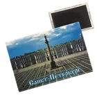 Promotional Rectangle Shape Country City Souvenir Custom Tin Metal Refrigerator Fridge Magnet Around The World