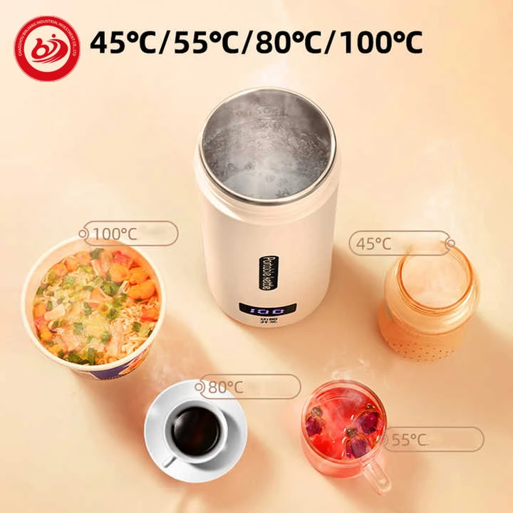 Portable 500ML Electric Kettle Portable Heating Thermal Mug Water Tea Boiler Camping Car Designed Teapot Heating Cup Box Kitchen