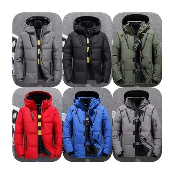 Men High Quality Down Windbreaker Outdoor Puffer Plus Size Winter Mens Fleece Custom Long Men's Down