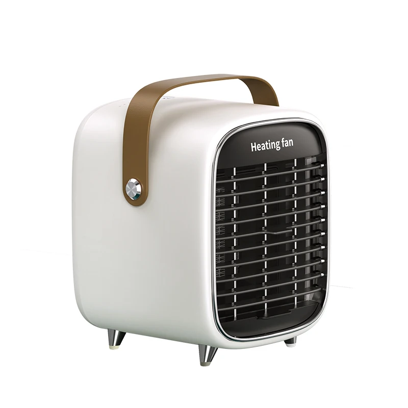 High Quality With night lamp PTC Ceramic Air Heating Usb Electric Fan Portable Smart Personal Mini Retro Space Heater