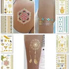 Tattoo For Custom Fashion Gold Temporary Hand Arm Body Tattoo Sticker For Women