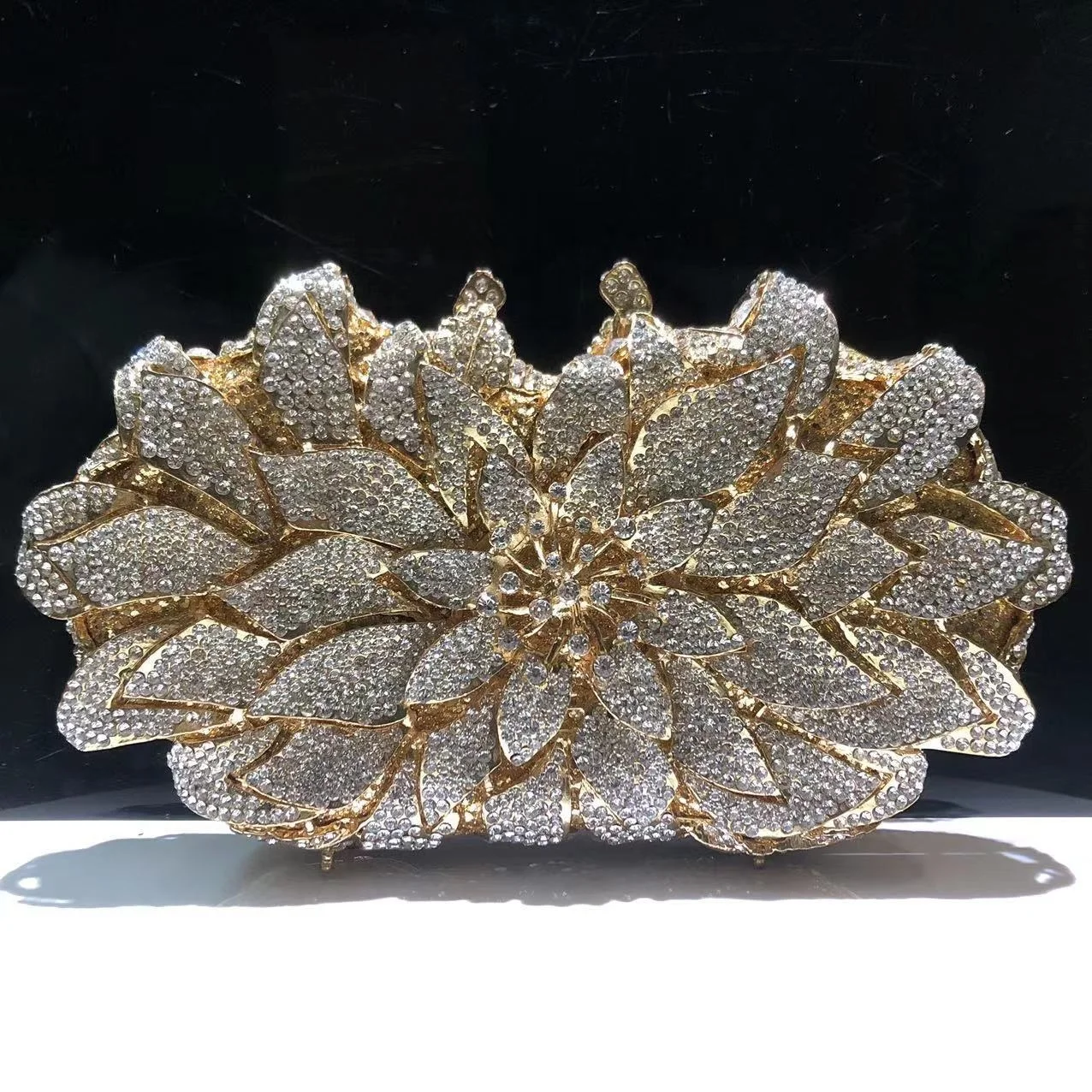 Amiqi MRY182 banquet luxury ladies crystal flower diamond rhinestone evening clutch bags for women