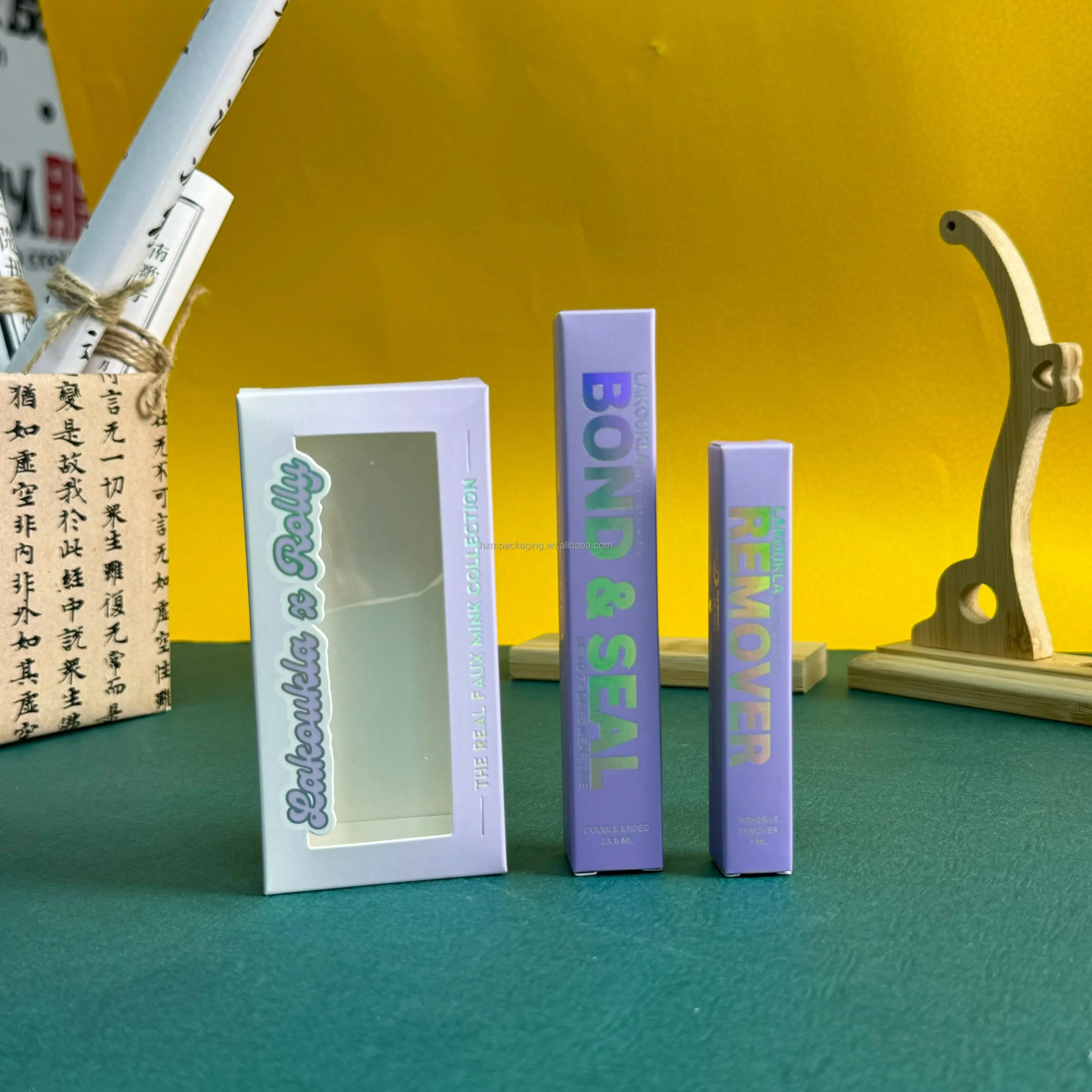 Wholesale Paper Lashes Boxes Custom Logo Diy Empty Eyelashes Packaging Box and Tray Lash Extensions Boxes details