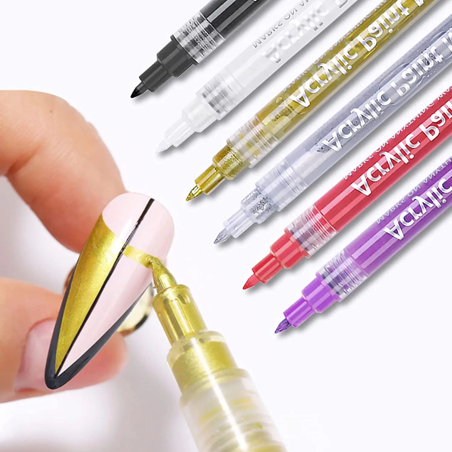 Nail Brush 3d Marker Graffiti Pen Drawing Nail Painting Pen Hook Line Nail Art Tools Acrylic Paint Marker Pen