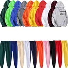 And Hoodie Wholesale Custom Logo Printing Fleece Blank Plain 2 Piece Jogger Sweatpants And Hoodie Set
