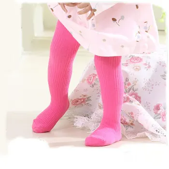 baby girls plain color tights, toddler baby stripped classic cotton tights