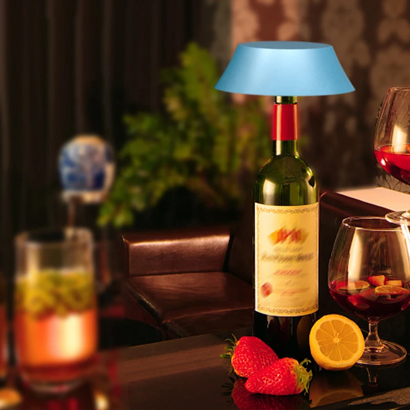 Touch Control Dimmable Bar Garden Bedside led rechargeable cordless Wine Bottle Lampe de table lamps home decor