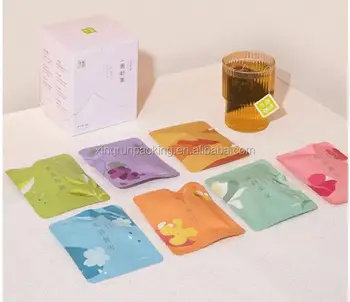 Hot sale customized logo printing tea packaging bags tea sachet empty outer envelope coffee tea food packaging bag