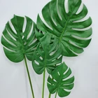Artificial Artificial Plant Summer Tropical Leaves Green Turtle Plam Leaf Plastic Turtle Leaves For Decoration