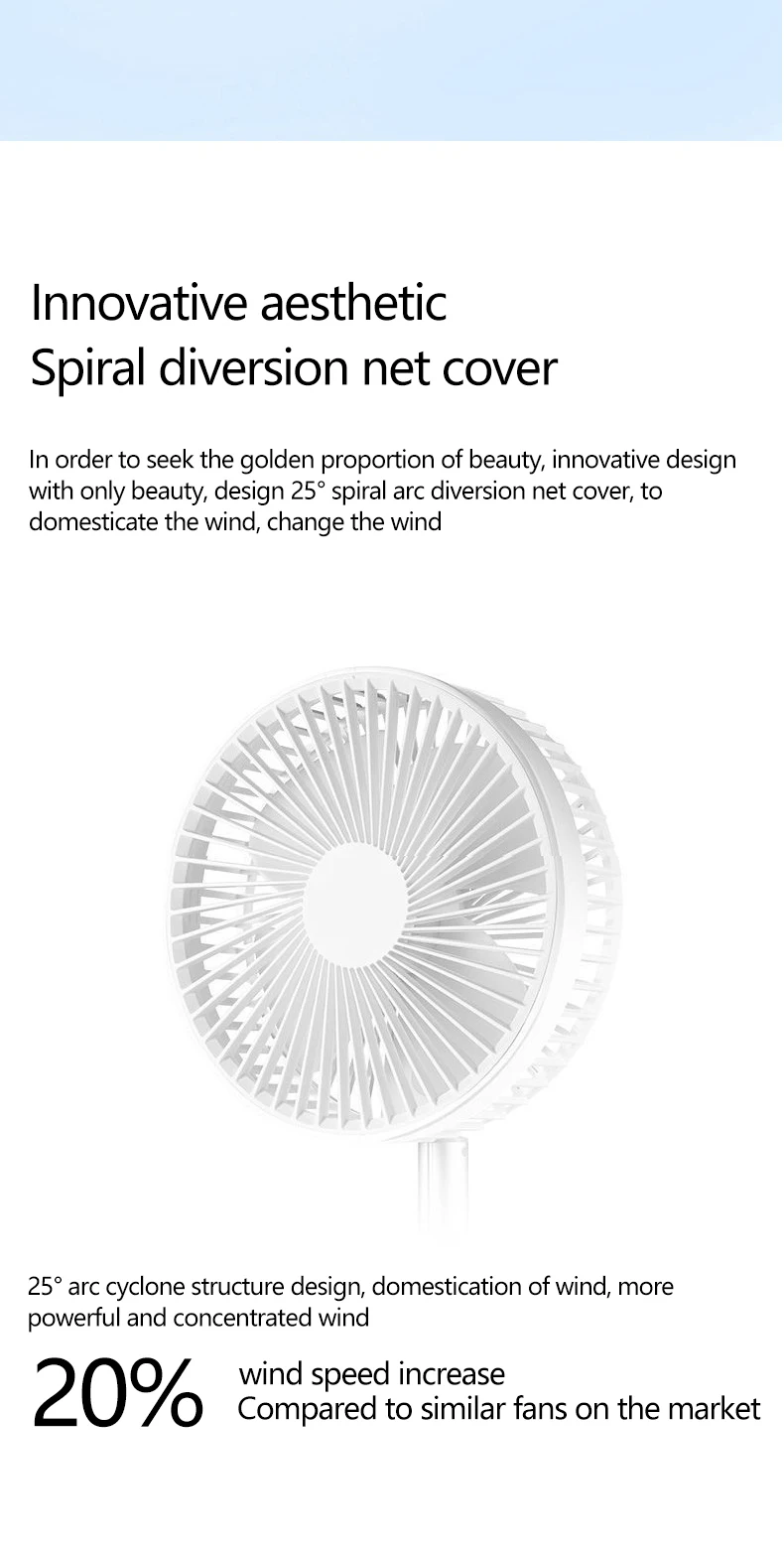 Usb Chargeable Fan, Plastic, 3.7, Battery - detail 8