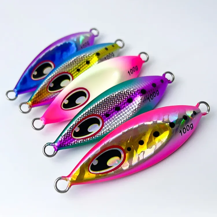 Luminous metal fixture bait slow speed jig bait Isca Japanese saltwater fish bait 40g 60g 80g 100g 120g 150g