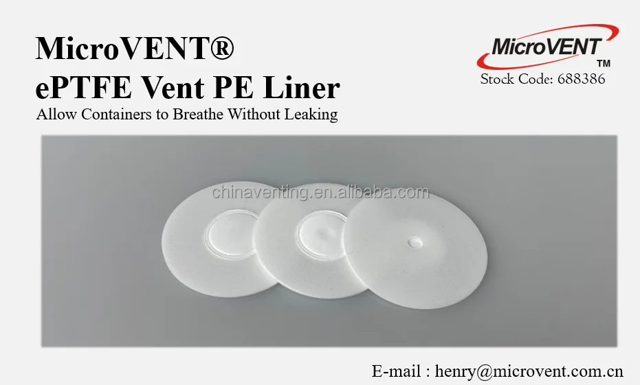 Microvent Packaging Airflow Bottle Waterproof Pe Cap Liner Gasket Buy