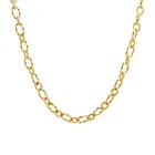 Jewelry Chain Fashion Jewelry Stainless Steel Gold Plated Link Chain Necklace