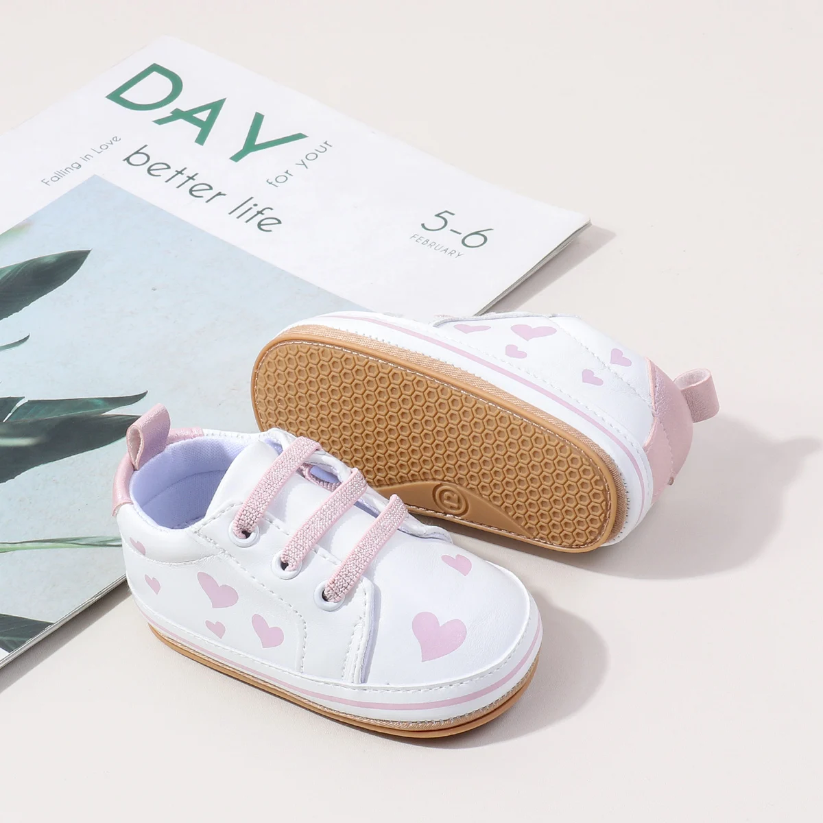White PU Baby Girl Sport Shoes Breathable Anti-Slippery Fashion Trend for Toddler Spring Autumn Seasons supplier