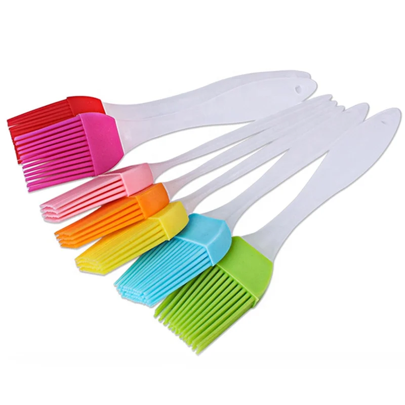 Pastry&Basting Oil Brush with 2 Rest for BBQ,Turkey Baster,Cake,Barbecue Utensil,Grilling,Marinating-5 Colors YuCool 5 Pack Silicone Basting Brush 