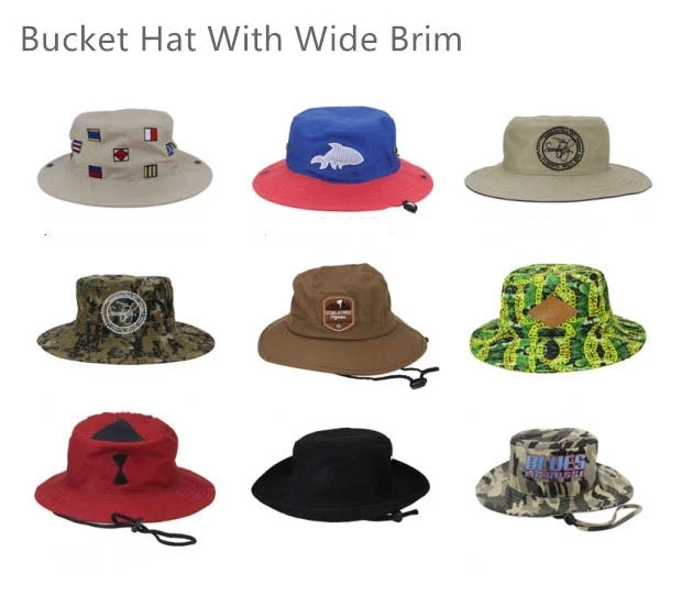 bucket hat with wide brim