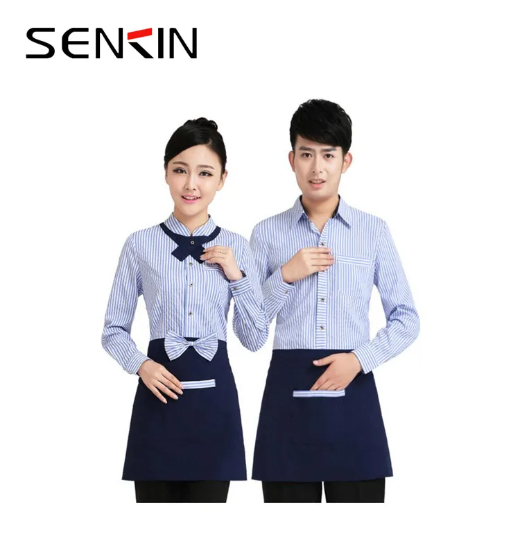 Custom Design Cheap Hotel Waitress Uniform Dress OEM