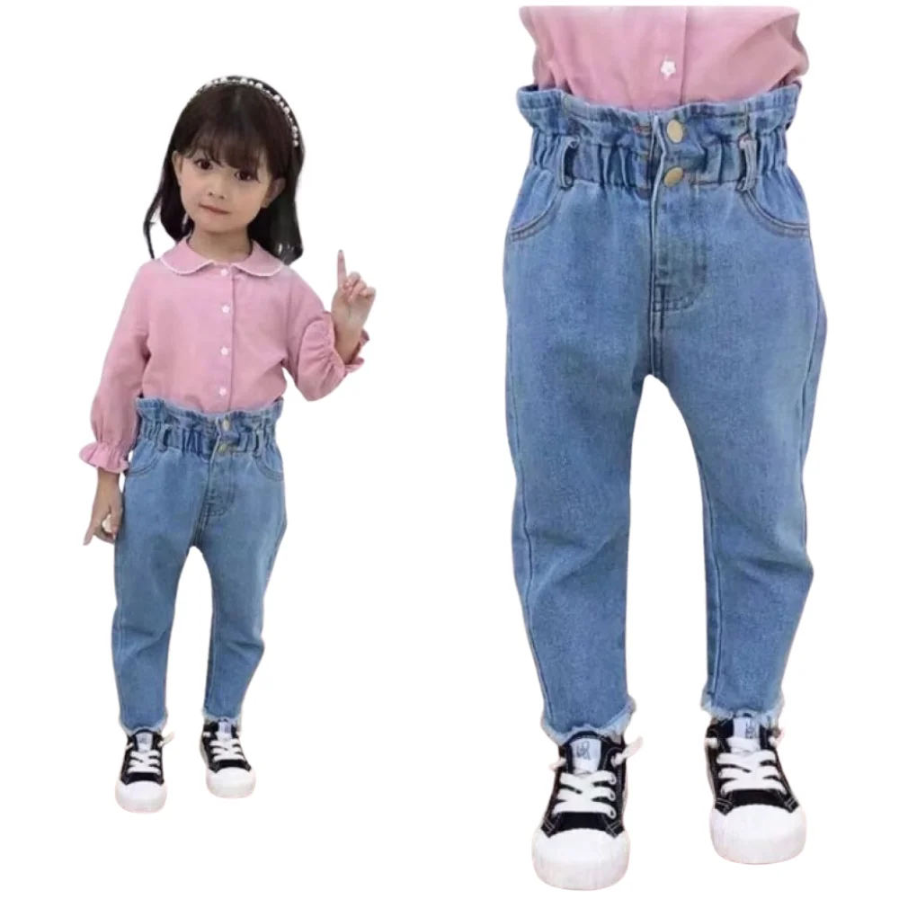 Summer Girl Suspender Pants Kids Clothing OEM Factory Direct Sale Top Design Indonesian Style Solid Color Pink Yellow Red Custom