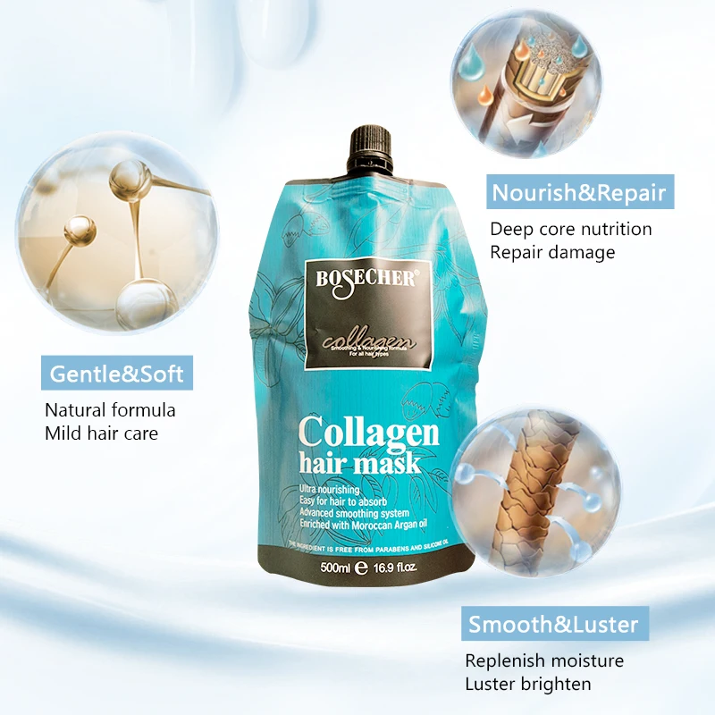 Refreshing Non-greasy Salon Stream Vitamin E Hair Loss Control Hair Treatment Private Label Collagen Hair Mask