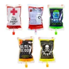 Drink Food Grade Pvc Vampire Energy Drink Spouted Empty Blood Bags For Juice