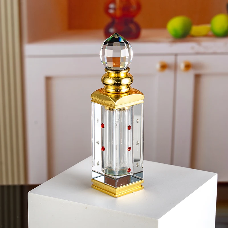 product small bridge cyrstal 2025 new hot square luxury glass empty bottle 3ml 6ml square crystal perfume bottle-5