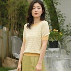 Sweater Sweaters Women's Sweater Summer Breathable High Elastic Knit Plus Size Sweaters Short Sleeves