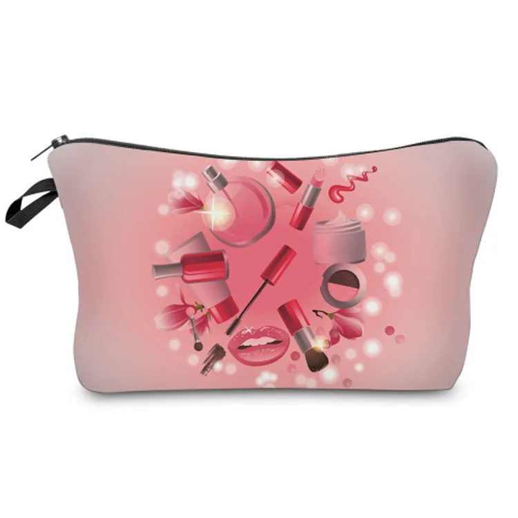 Customized Neoprene Makeup Bag Fashionable Cosmetic Organizer Large Capacity Makeup Bag with Zipper Closure for Girls factory