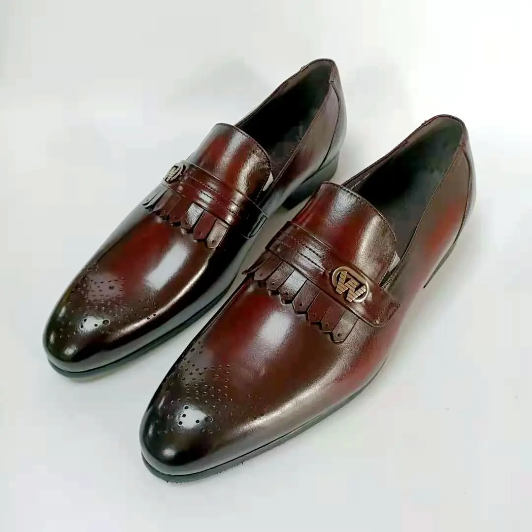 wine colored men's dress shoes