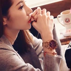 Watch Gold Hot Sale GUOU Women Watch Stainless Steel Small 3 Needles Unisex Gold Quartz Wristwatches
