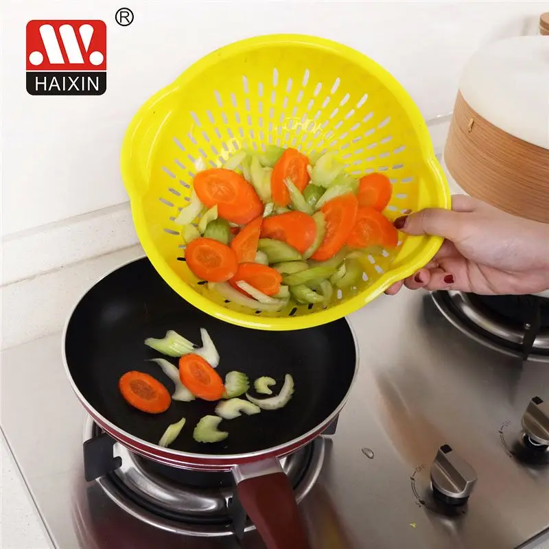 Sieve Basin set  Save Space Plastic Sieve Basket Filter strainer basket Fruit Tray Plastic Colander