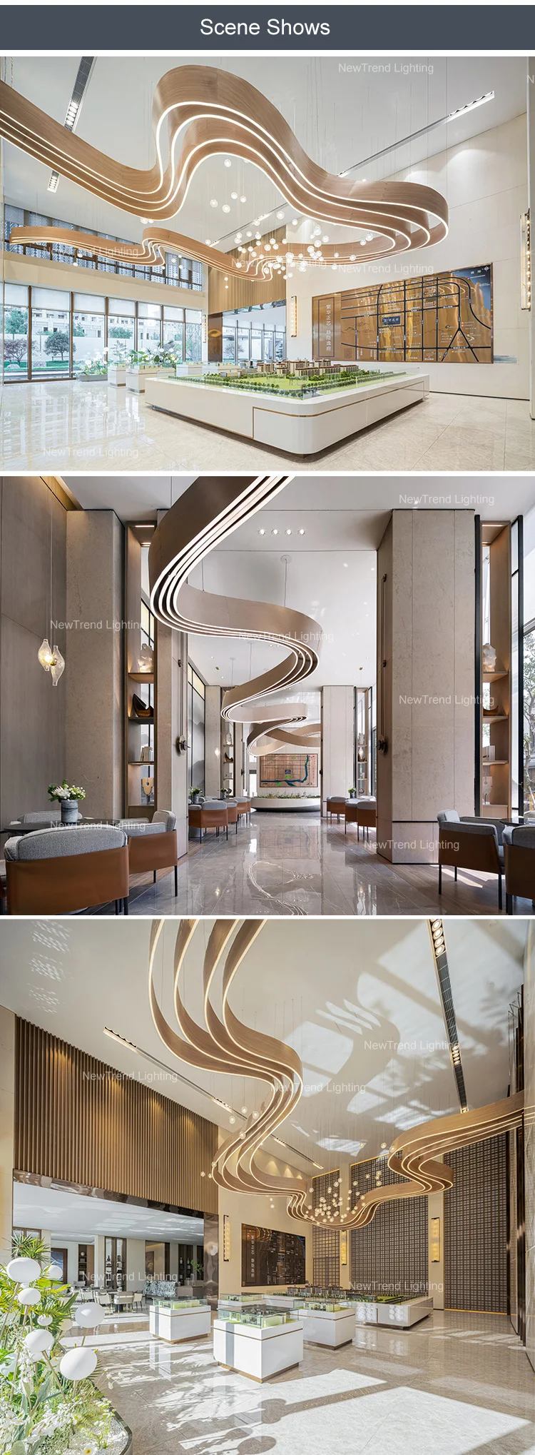 CPL-219 Luxury Indoor Decoration Fixtures Hotel Lobby Wedding Hall Banquet Ceiling Hanging Custom Chandelier details