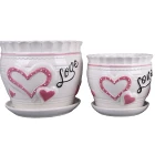 Love Plant Pot Plant Indoor Wholesale Outdoor And Indoor Love Decorative Pattern Ceramic Plant Pots