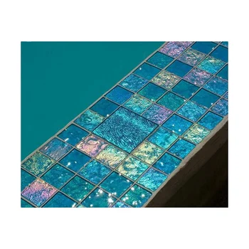 Australian Spain Aqua Blue Swimming Pool Crystal Glass Mosaics