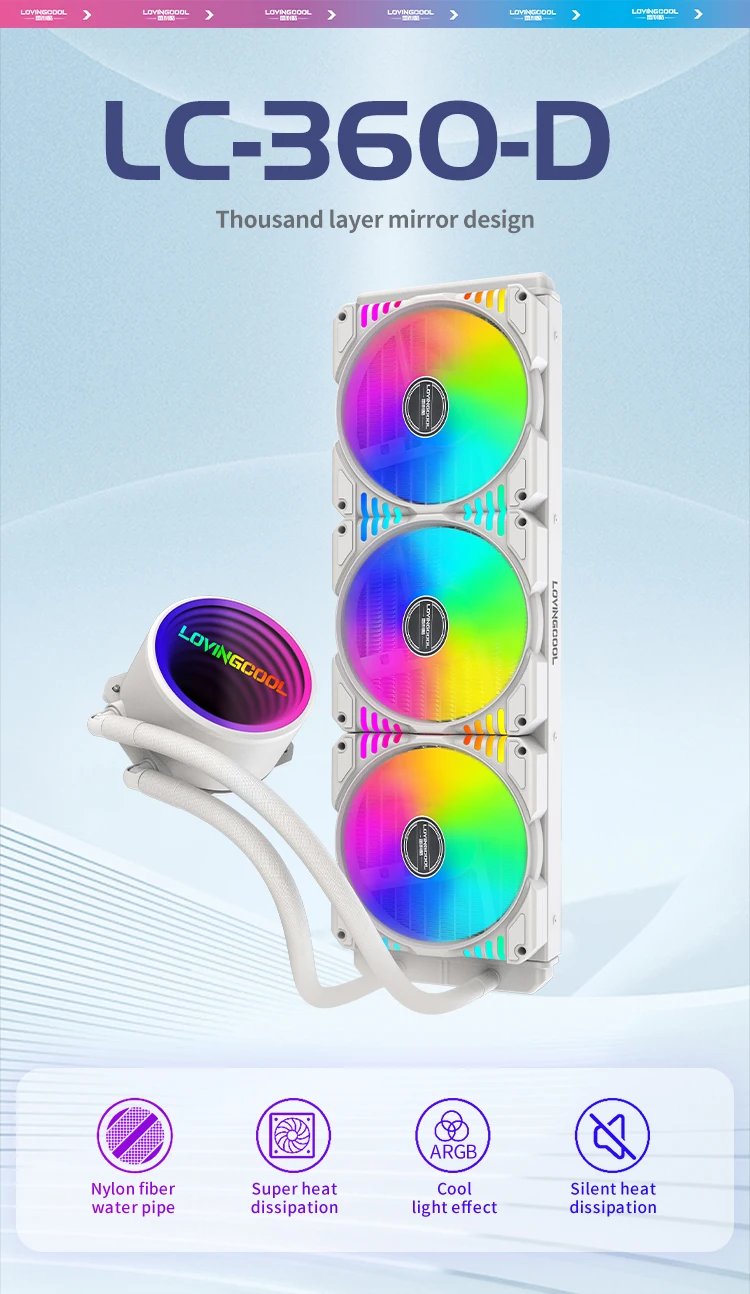 lovingcool water cooler 360mm aio liquid cooler cp