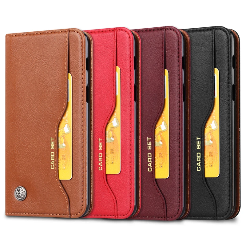 Book Style Wallet Business Retro PU Leather Phone Mobile Cover for iPhone 15