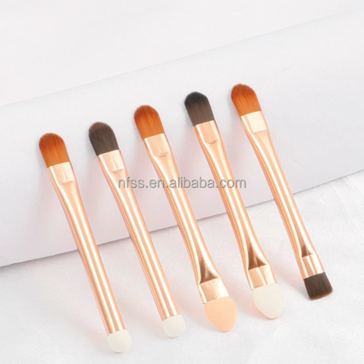 High Quality Mini Double Sided Head Part Concealer Eyebrow Cosmetic Brush Makeup Small Dual Ended Eye Detailer Eyeshadow Sponge