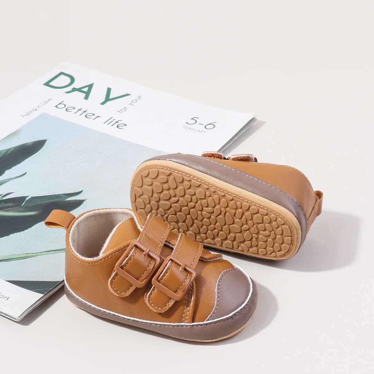 2025 Ing Autumn PU Leather First Walking Baby Boy Shoessolid Toddler Sport Shoes manufacture