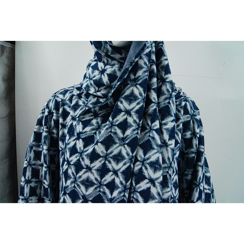 Ramadan Eid Islamic Abaya Dress for Women Long Sleeve Printed Prayer Robe Modest Muslim Wear Hijab Long Dress factory