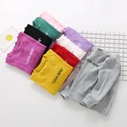 Kids Long Hot Sale Custom Logo Printing 100% Cotton Plain Blank Baby Girl Boy Kids Long Sleeve T Shirt