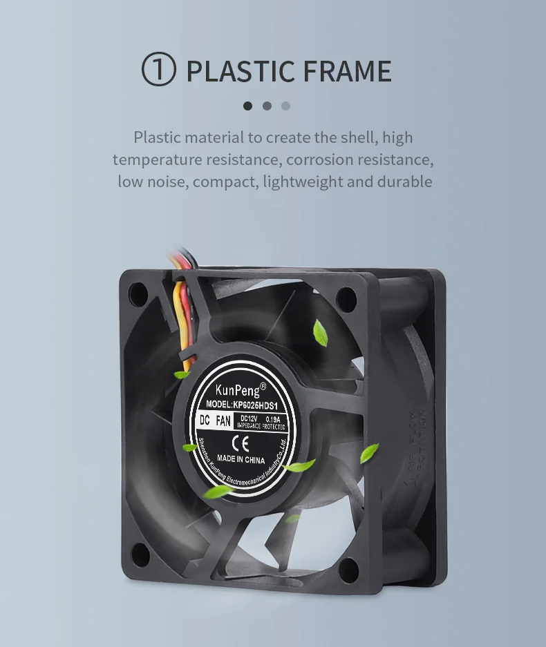 Fan, 60x60x25mm, 6025, Brushless, Plastic - detail 2