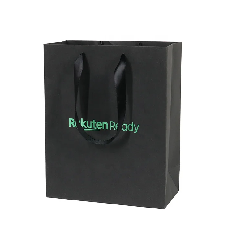 Bolsa De Regalo De Papel De Lujo Negra Con Logotipo Personalizado Con Cinta - Buy Bolsa De Regalo De Papel,De Lujo Bolsa De Regalo,Bolsas De Papel De Regalo Con Cinta Product