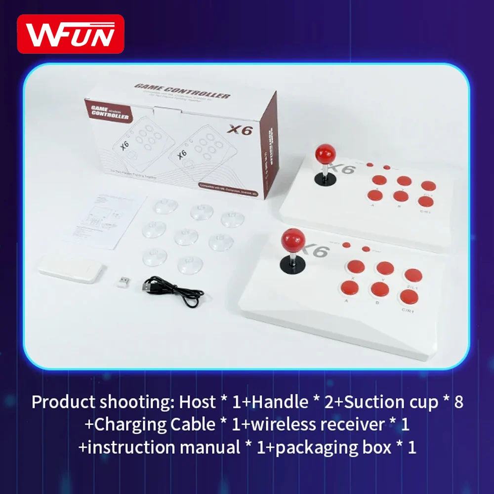 X6 Arcade Game Console 4K HD TV Game Stick with Double Arcade Joystick Built-in 20000 Games Stick 20 H10baec28778f4a9692e6d4f7171fa53d8