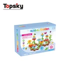 Garden Toy 54Pcs Plastic Building Blocks Kids Assemble Diy Flower Garden Building Educational Toy Birthday Gifts