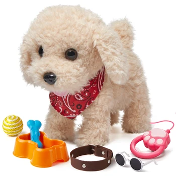 Tumama Plush Golden Retriever Toy Puppy Electronic Interactive Pet Walking Dog With Remote Control Barking Walking Dog Kids Toy